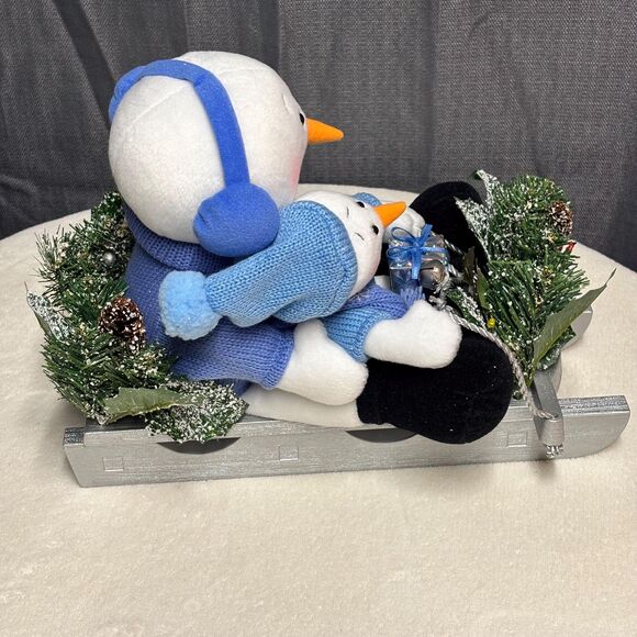 Avon Gift Collection Snowman Sled Figurine Winter Holiday Decor  Original Box - Picture 7 of 11